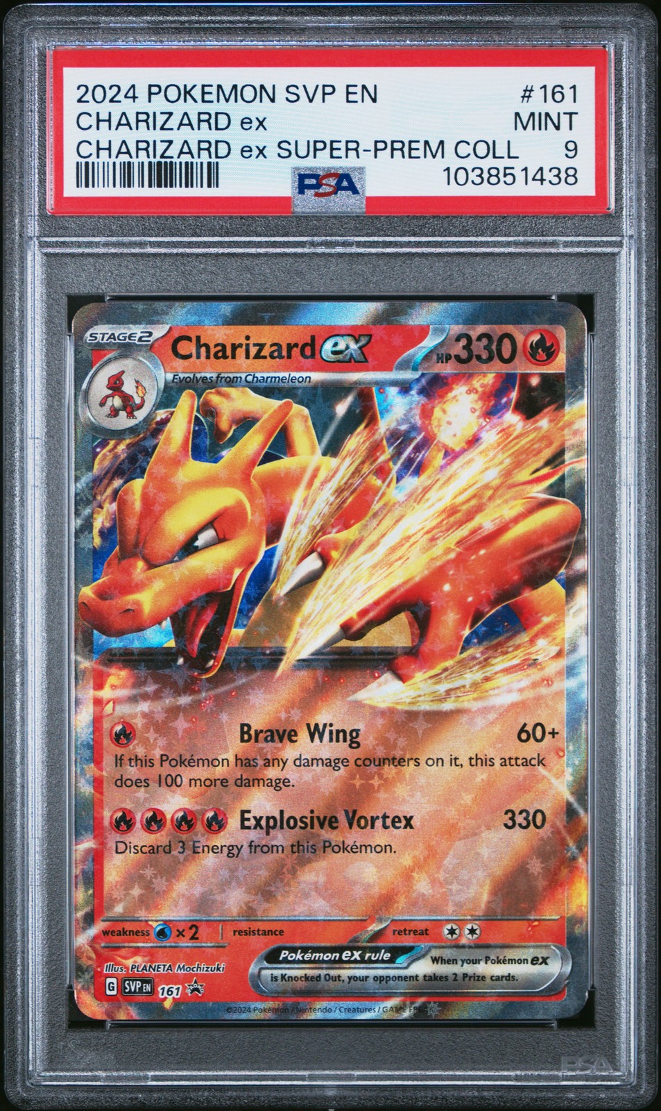 2024 POKEMON SVP EN-SV BLACK STAR PROMO #161 CHARIZARD EX PSA 9