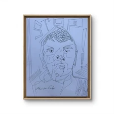 11"x14" Whimsical Figure  Paper Original Art Expressionism Abstract  Home Art