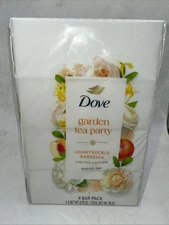 Dove Garden Tea Party Beauty Bar Soap 3.75 Oz (4 Bars) Limited Edition