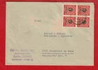 GERMANY BERLIN 1950 O/PRINT GREEN 5 on 45 PFENNIG TO FRANKFURT