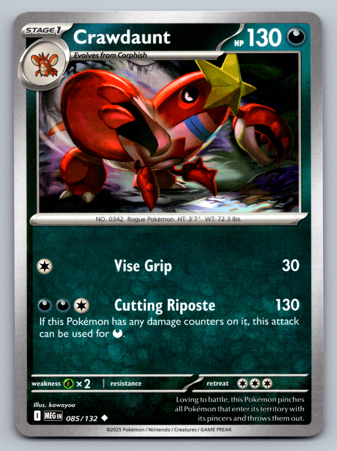 Crawdaunt 085/132 - Pokémon TCG MEG EN Regular