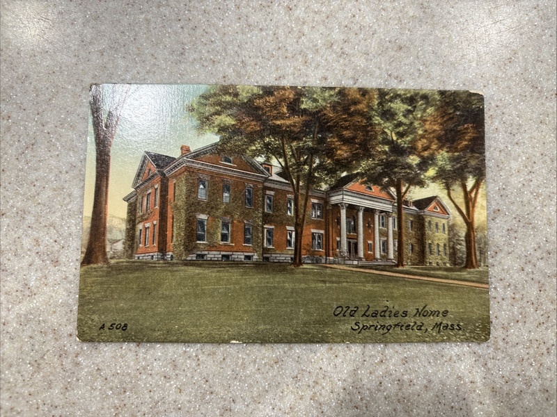 Postcard Springfield, Mass. Old Ladies Home. Unposted.