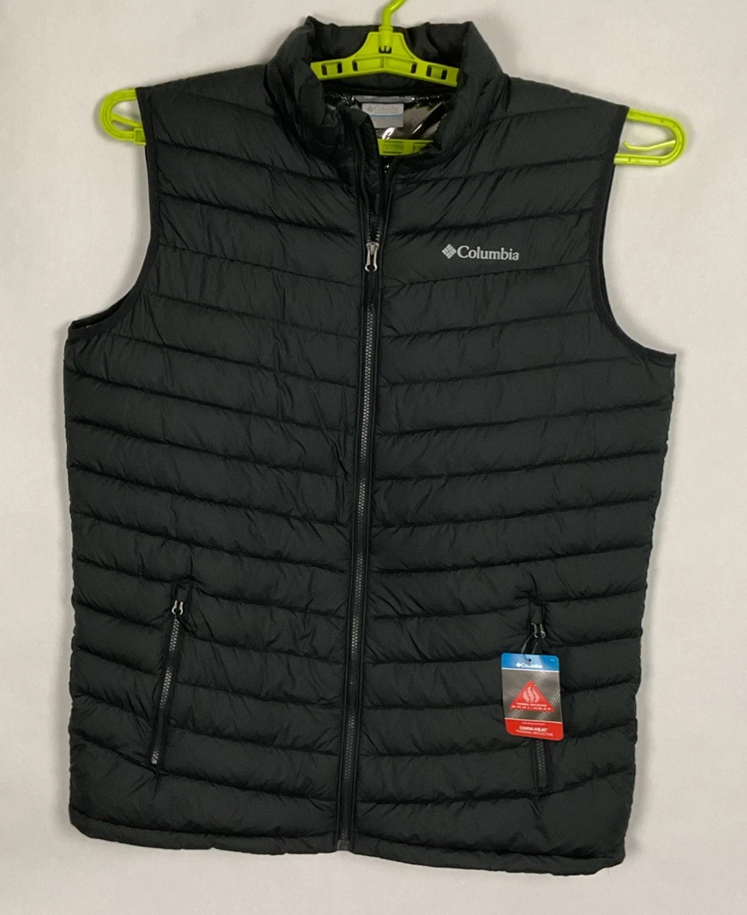Mens Columbia Slope Edge Vest Insulated Sz Large Tall Puffer Omni-Heat Black New