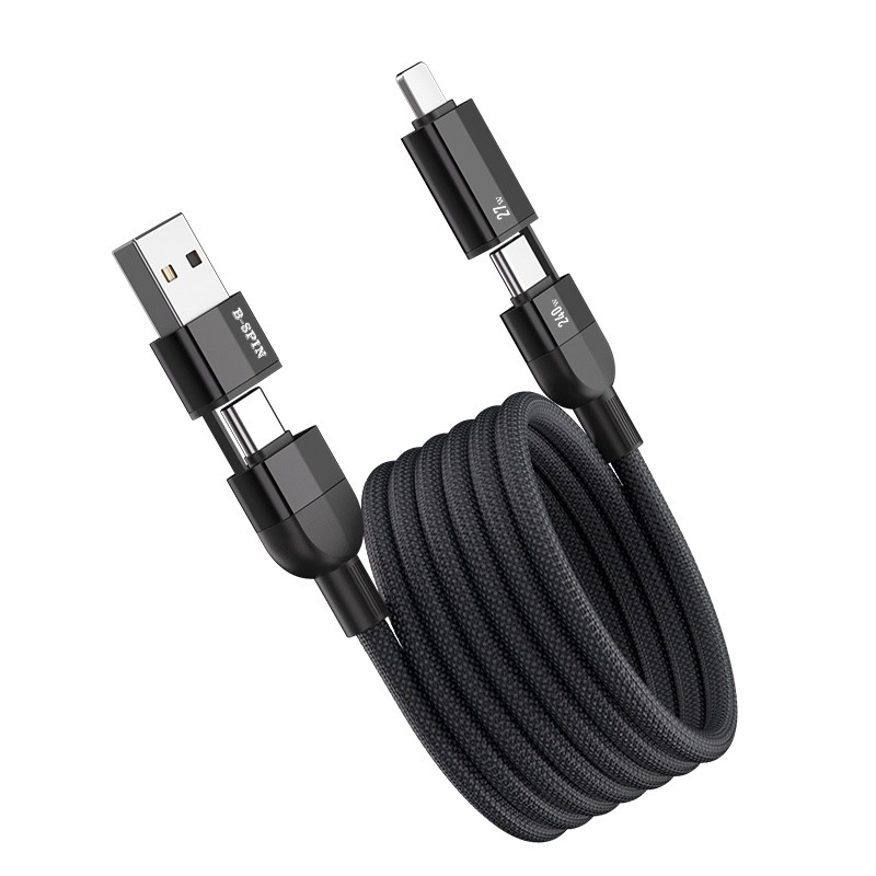 240W 4 in 1 Charging Cable iPhone 17 16 Android S26U USB Type C To iOS And USB C — image 3