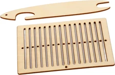 Wooden Weaving Kit with Heddle & Shuttle Backstrap Tools for Beginners Home Craf