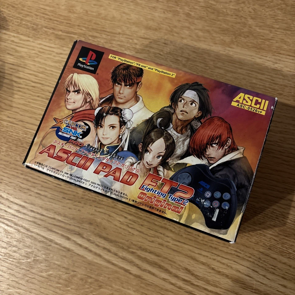 ASCII Pad Fighting Type 2 Capcom SNK VERSION Sony PlayStation Black Box New - Image 2 of 4