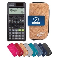 Casio FX-87DE+ 2Nd Schulrechner + Schutztasche, Schule&Studium - Basic Set Kork