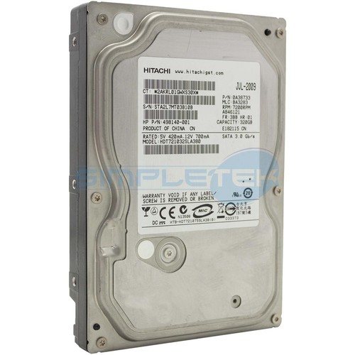 Disque Dur Hitachi 320Go 2.5" SATA - Pour PC Portable, Testé Et Formaté, Occasion