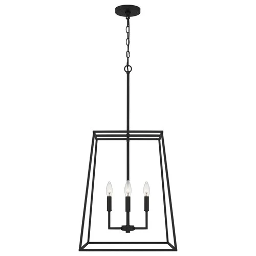 Quoizel PRC2818 Prescott 4 Light 18"W Taper Candle Pendant - Black - Picture 12 of 12