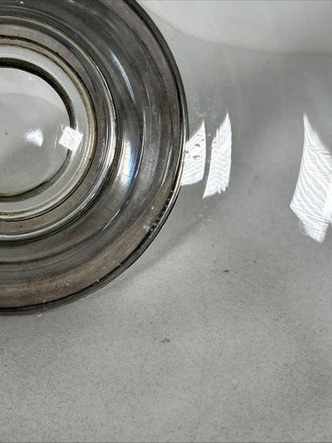 ANTIGUO PLATO CUENCO VIDRIO BASE PLATA ESTERLINA 6.75" Lote de 2 - Imagen 8 de 8