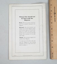 1907 Remy Electric Things You Should Not Do With the Magneto Anderson IN  