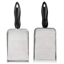 Stainless Steel Litter Sifter Fine Mesh Poop Scooper Sand Shovel Scoops