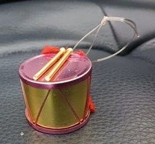 Little Drum With Drumsticks Christmas Ornament