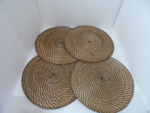 Placas redondas bronceadas/negras de 14,5" - juego de 4 - Imagen 2 de 4