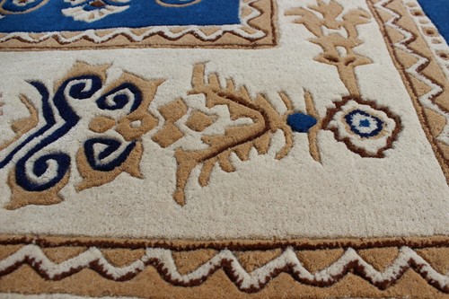 Oushak Hand Tufted Wool Area Rug Parisian Traditional Living Room Carpets 4x6 ft - Picture 8 of 9