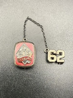 Vintage 1962 Sterling Silver SMS Danbury Lapel Pin Tie Tack Signed Panikoff A4