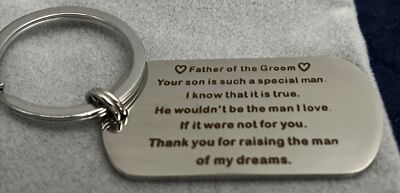 Father of The Groom Keychain Thank-you Gift Wedding Party Gift for