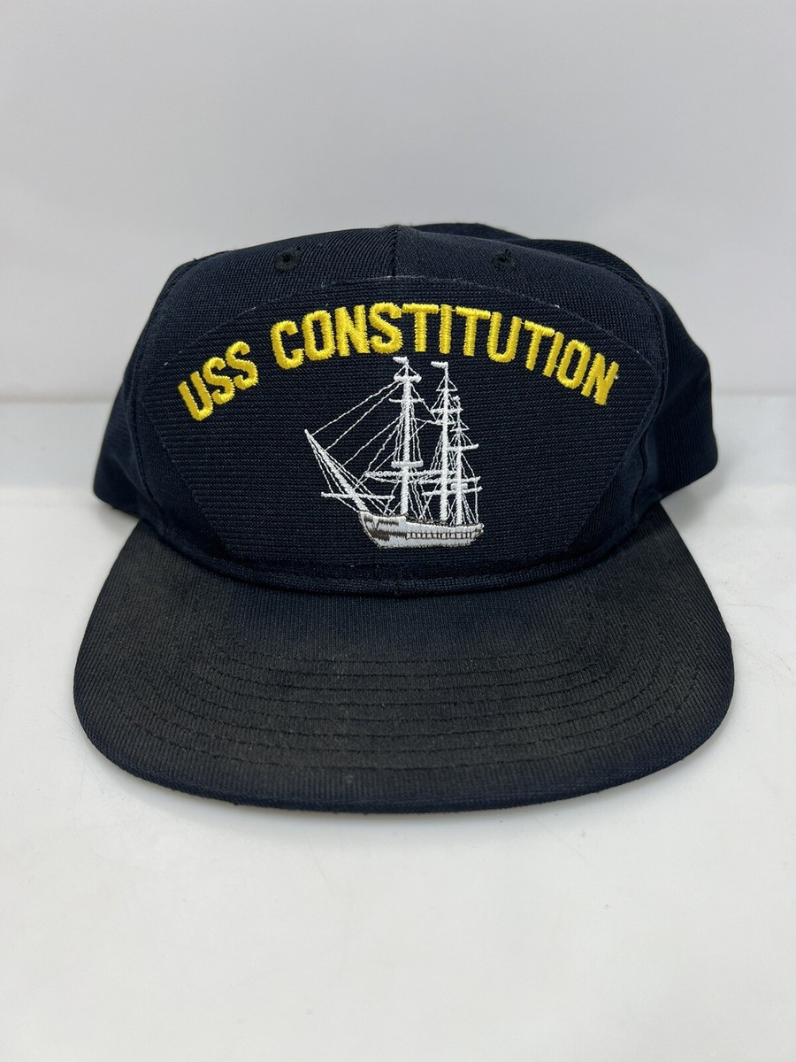 USS Constitution Vintage Snapback Adjustable Cap Hat Made in the USA By AJD