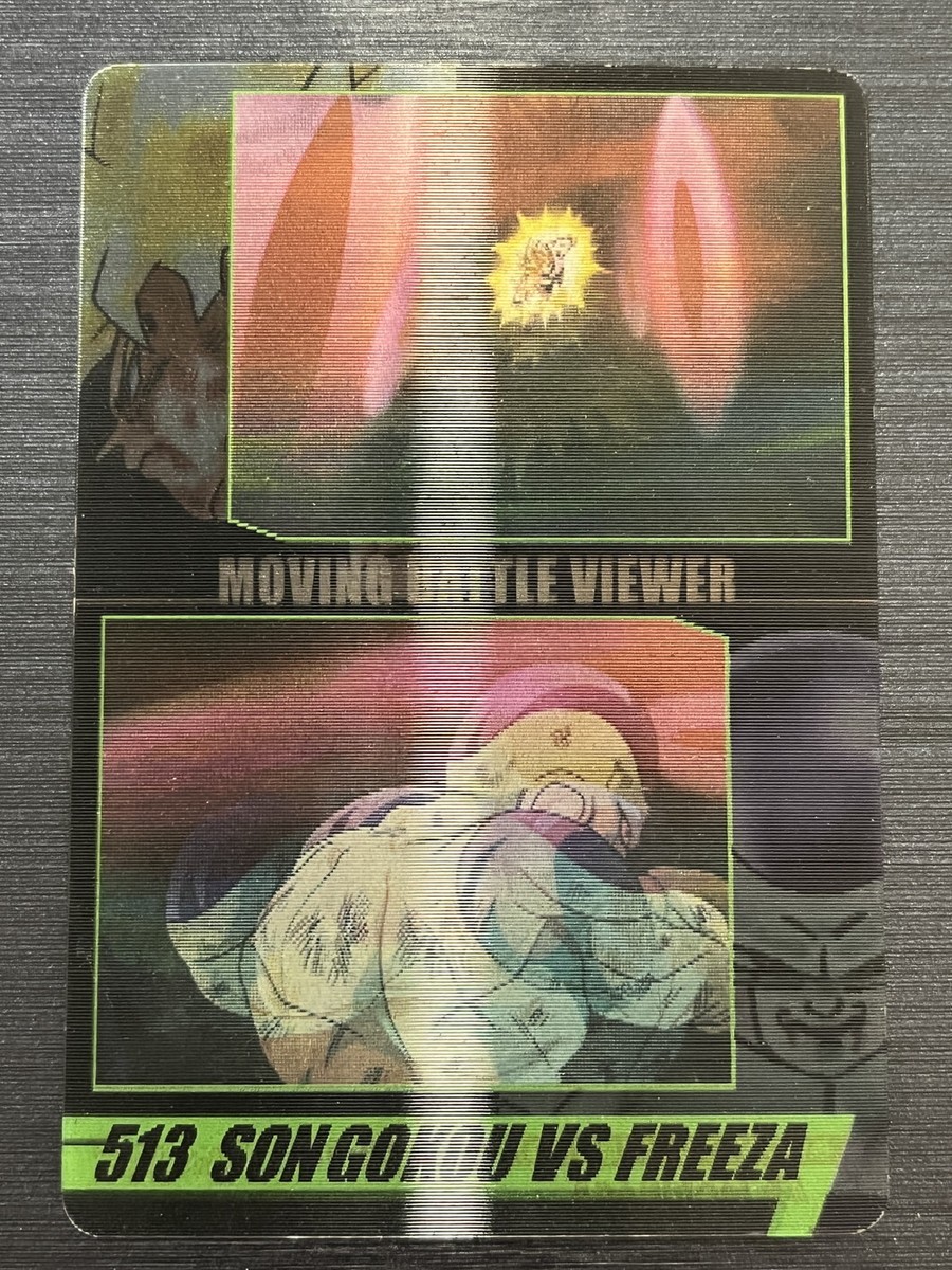 No.513 Son Goku VS Freeza 3D Rare Dragon Ball Wafer Card Morinaga