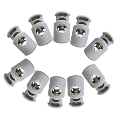 10 Schock Schnur   Barrel Toggle Schnalle Feder Stopper Lock End
