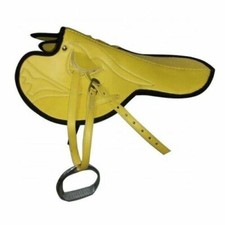 New Freeny Patent Synthetic Race Exercise Saddle with Stirrups Free Shipping