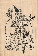 Halloween Collage 1 3/4 x 2 1/2" Rubber Stamp, Halloween Stamp, Halloween Crafts