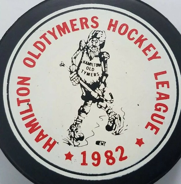 HAMILTON OLDTYMERS OLD TIMERS LEAGUE OHA RARE VICEROY HOCKEY PUCK MADE