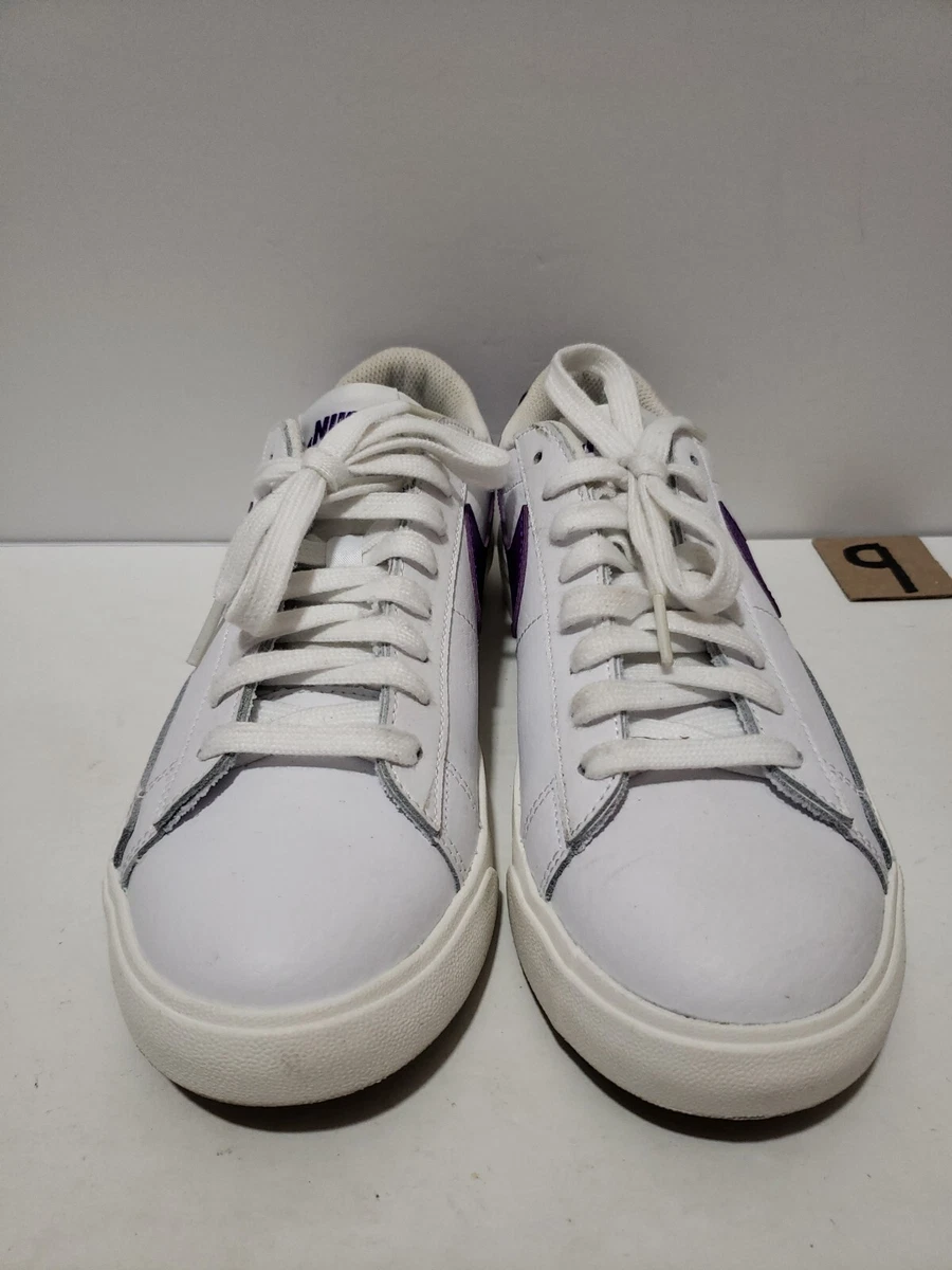Nike Blazer Low Leather White Purple Men s Size 7 US CI6377 103