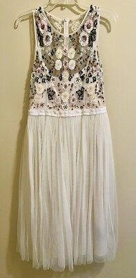 Stunning! Needle & Thread Formal Dress Embellished Sequins Tulle Sleeveless Sz 8