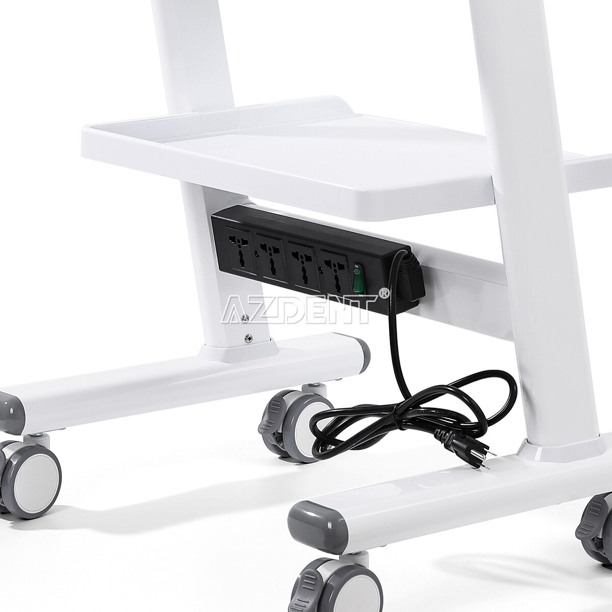 Three Layer Dental Trolley Mobile Instrument Cart Medical Tool Cart