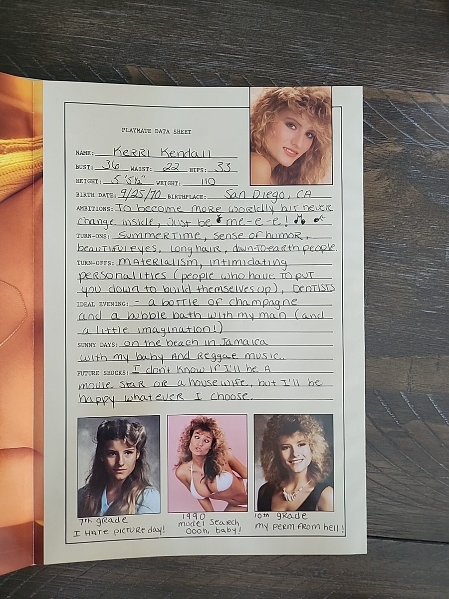 1990 September PLAYBOY Rosanna Arquette, Kerri Kendall Centerfold