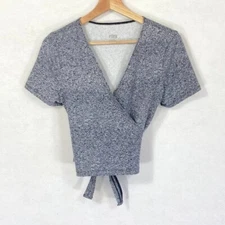 NWT Pink Victoria's Secret Ultimate Wrap Short Sleeve Top Med