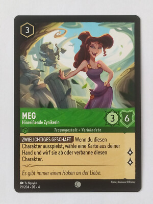 Disney Lorcana Karte Meg - Hinreißende Zynikerin 79/204 4URS deutsch