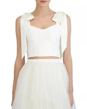 BCBGMAXAZRIA GARDENIA Women's Cropped Corset Top, US Small