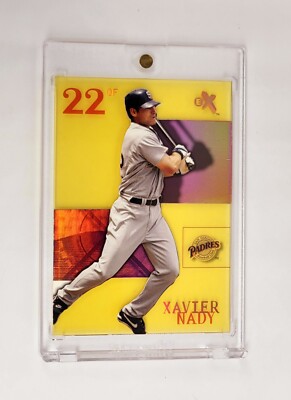 RARE ESSENTIAL CREDENTIALS FUTURE YELLOW PARALLEL 2003 EX Xavier Nady #57 PADRES