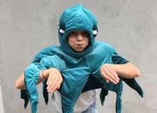 EUC POTTERY BARN KIDS BLUE SQUID OCTOPUS COSTUME SIZE 2-3 2T-3T