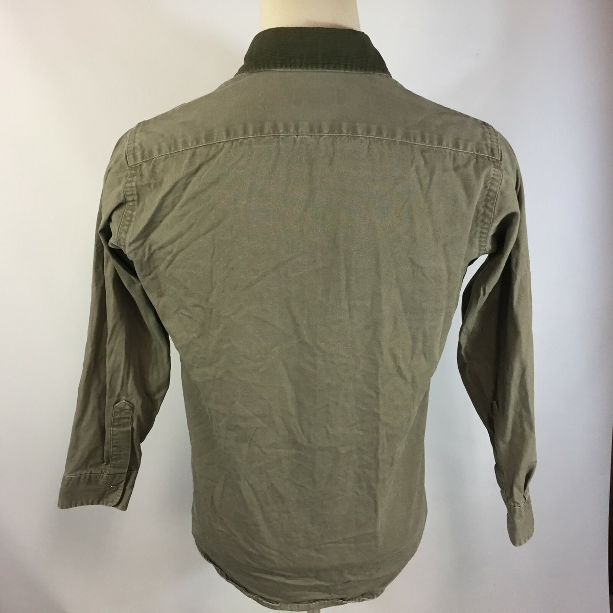 Vintage LL Bean Made in USA Corduroy Collar Canvas Camp Guide