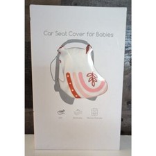 Boho Rainbow Infant Car Seat Canopy Cover with Peep Windows and Breathable Mesh