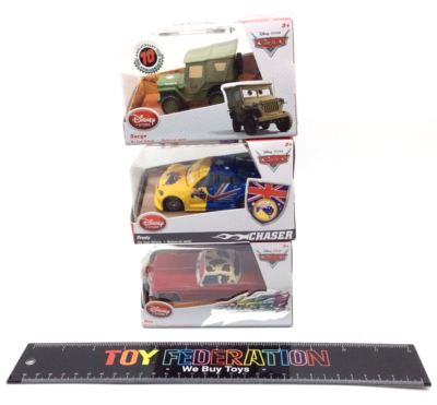 Disney Pixar CARS DISNEY STORE (Lot of 3): SARGE, FROSTY & DEX
