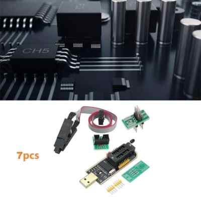 CH341A 24 25 Series EEPROM Flasher USB BIOS Programmer m/ SOIC8 Clip On-Board