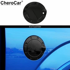 Fuel Filler Door Gas Tank Cap Cover Trim Accessories for Ford F150 2015+ Black N