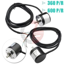 360P/R 600P/R Pulse Photoelectric Incremental Rotary Encoder 5-24V AB Phases