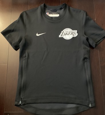 lakers black warm up shirt