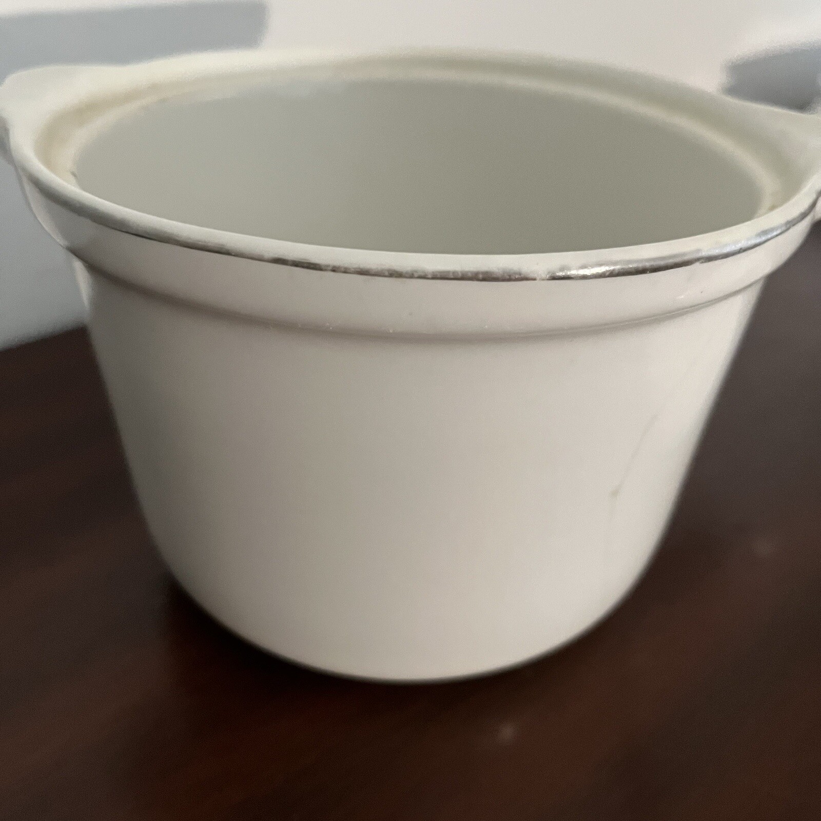 VTG The Hall China Co - For The Forman Family Bean Pot - Ivory & Floral Lid 