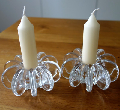 2 Kerzenhalter Kerzenleuchter Glas Rosenthal Studio Line Hertha Bengston