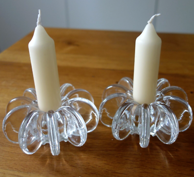 2 Kerzenhalter Kerzenleuchter Glas Rosenthal Studio Line Hertha Bengston