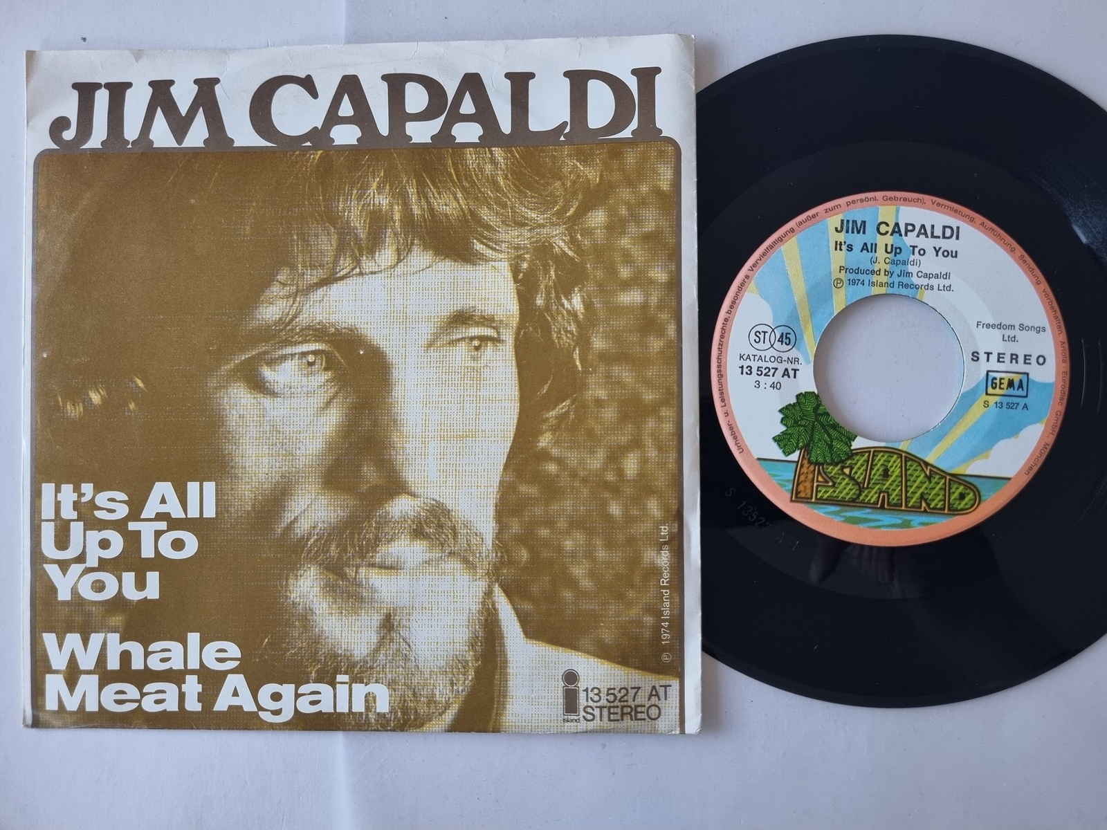 Jim Capaldi - It's all up to you 7'' Vinyl Germany