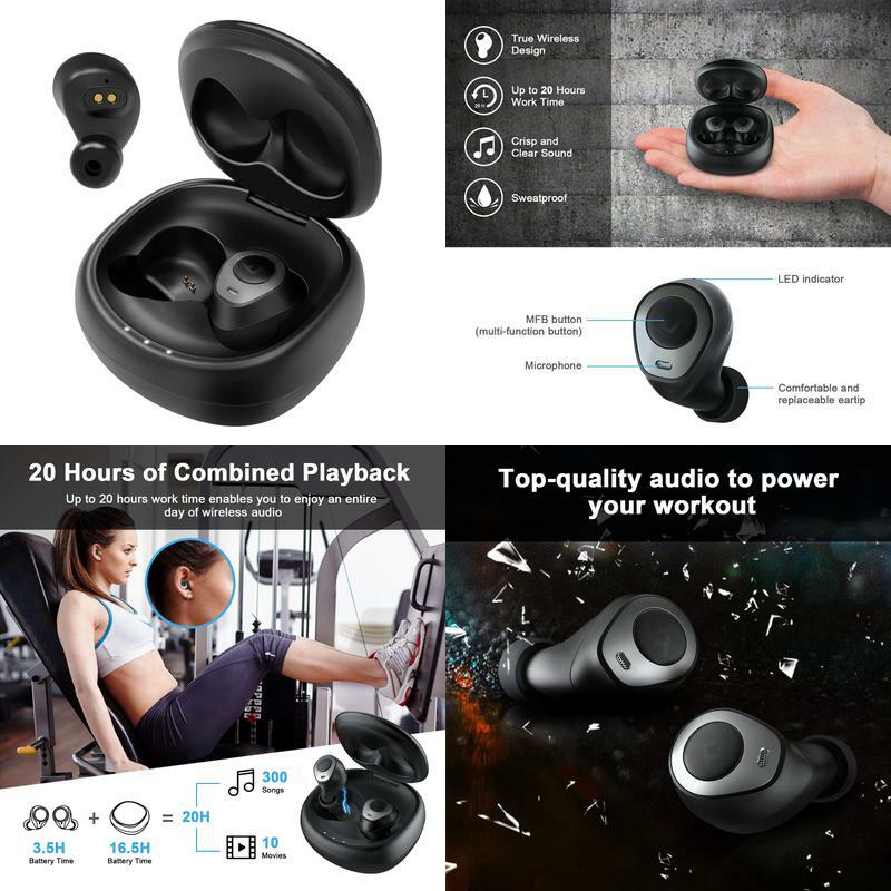 Letscom Wireless Earbuds, Upgraded Bluetooth 5.0 Headph Letscom Wireless Earbuds, Upgraded Bluetooth 5.0 Headph