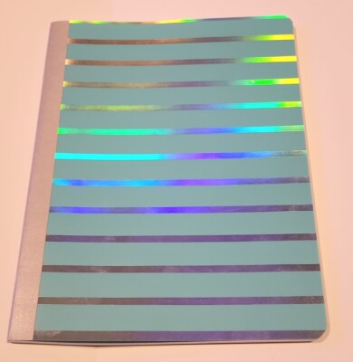 Pen + Gear Poly Composition Book 80 Sheets College light blue stripe poly cover