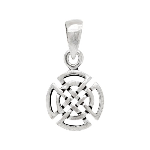 Celtic Cross Shield Knot Sterling Silver 925 Pendant - Picture 3 of 6